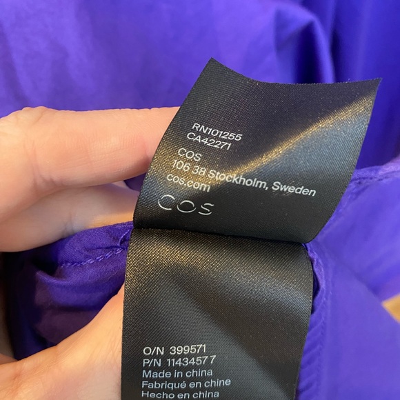 COS cotton purple shirt dress - Picture 9 of 11